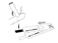 ろ紙にしみこませる